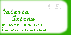 valeria safran business card