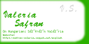 valeria safran business card